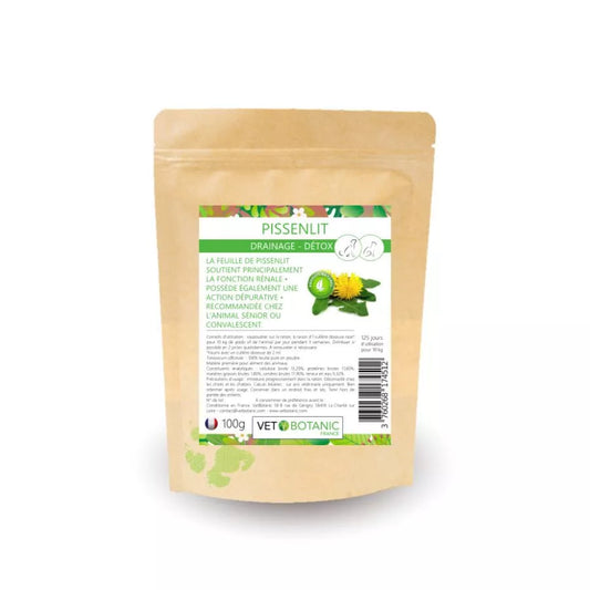 PISSENLIT Plante pure en poudre – Draînage et détox chiens et chats