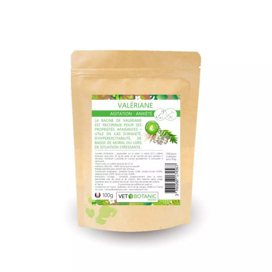 VALERIANE Plante pure en poudre – Agitation et anxiété chiens et chats