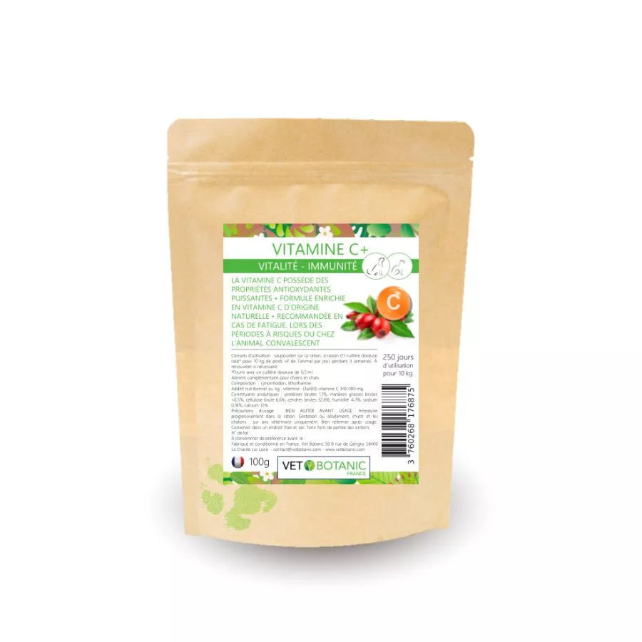 VITAMINE C + – Vitalité et Immunité chiens et chats