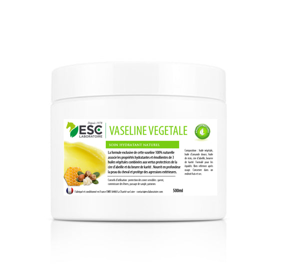 SOIN VEGETAL ESC – Nourrit et protège la peau du cheval – A base de cire d’abeille et beurre de karité