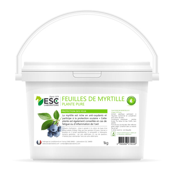 FEUILLES DE MYRTILLE ESC – Protection des yeux cheval – Plante pure