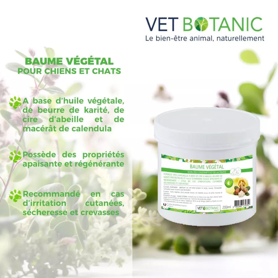 BAUME VEGETAL NOURRISSANT – Soin des coussinets et de la truffe des chiens et des chats