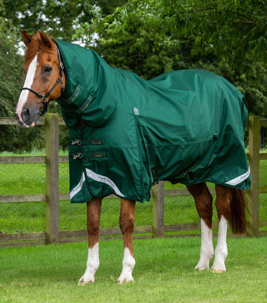 Couverture d'extérieur PREMIER EQUINE "BUSTER 840D" Storm 220g Combo avec couvre-cou classique intégré