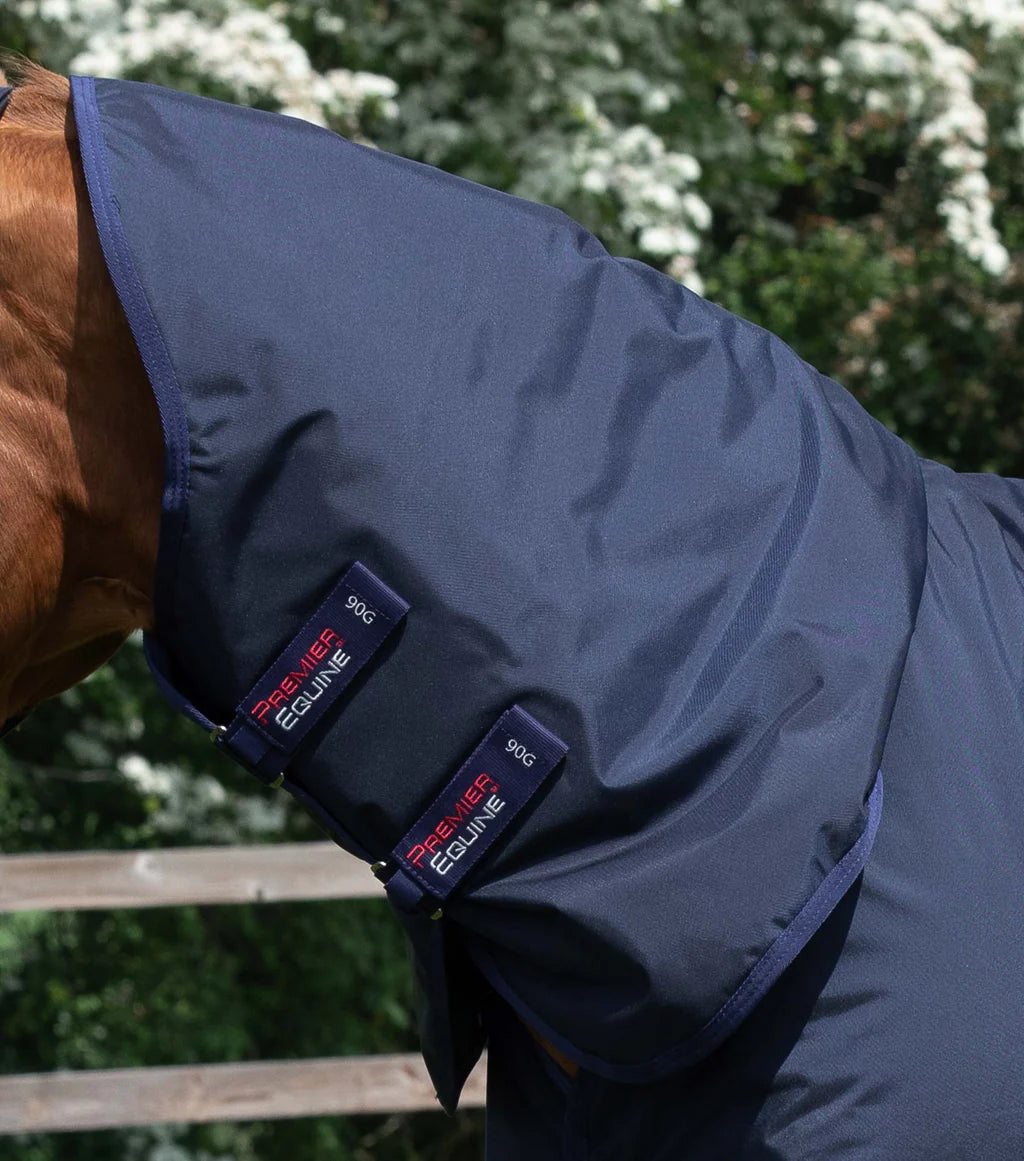 Couverture d'extérieur PREMIER EQUINE "BUSTER 840D" Storm 90g Combo avec couvre-cou classique intégér