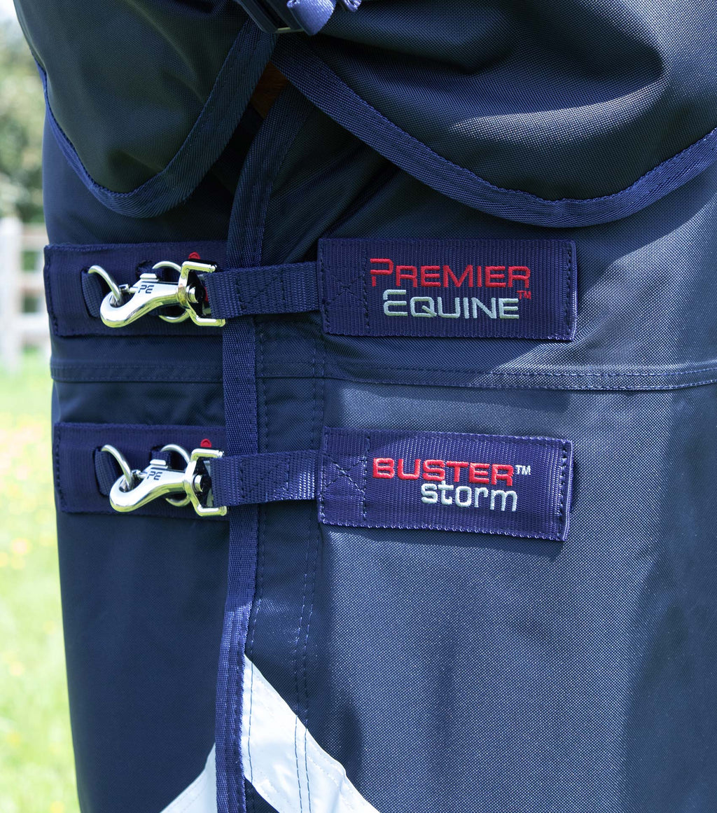 Couverture d'extérieur PREMIER EQUINE "BUSTER 840D" Storm 90g Combo avec couvre-cou classique intégér