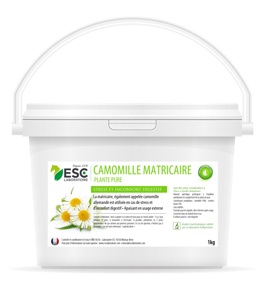 CAMOMILLE MATRICAIRE ESC  – Stress et inconfort digestif cheval – Plante pure