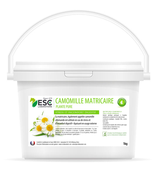 CAMOMILLE MATRICAIRE ESC  – Stress et inconfort digestif cheval – Plante pure