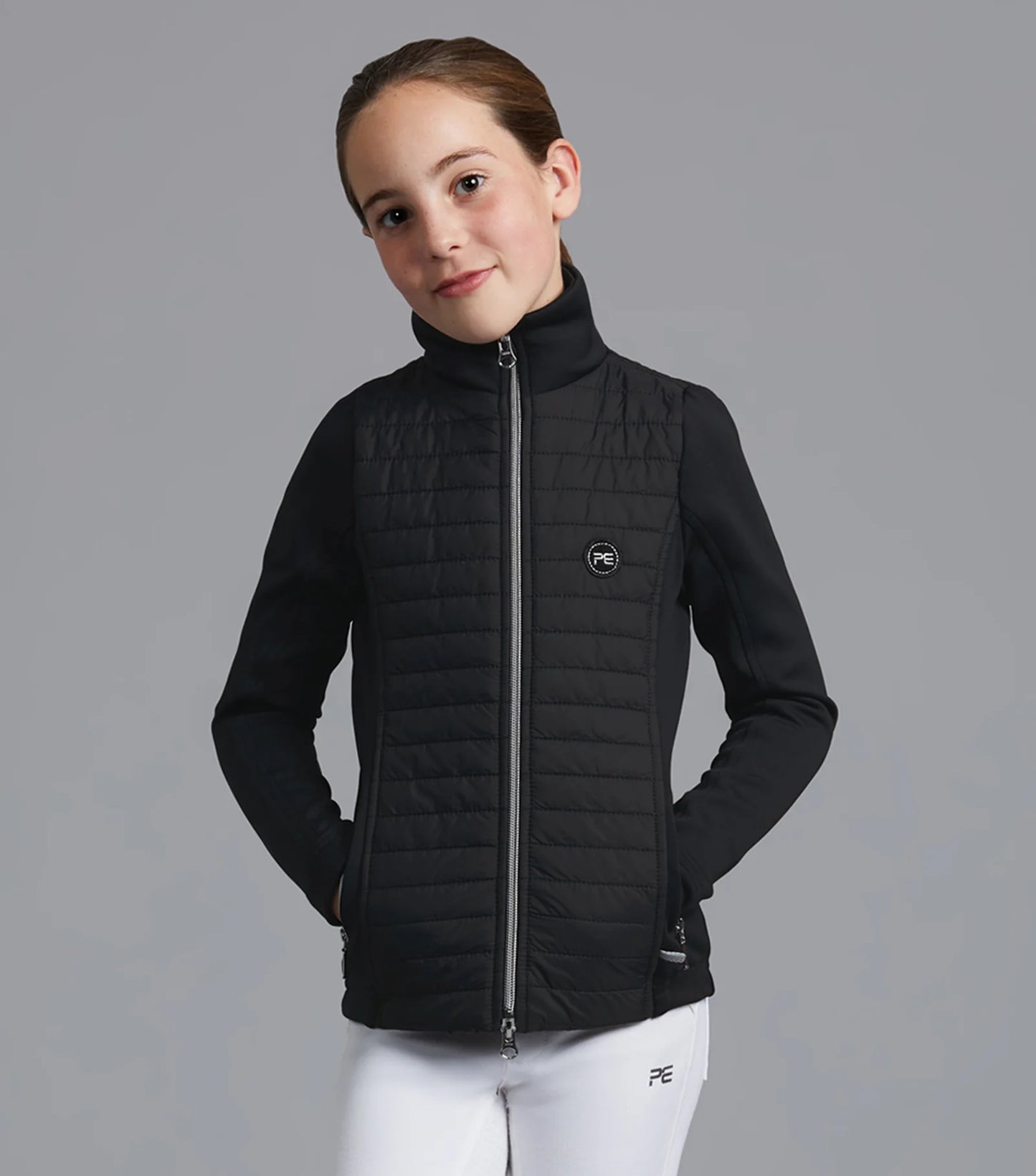 Veste d'équitation hybride PREMIER EQUINE pour fille Mini Elena, 2 coloris