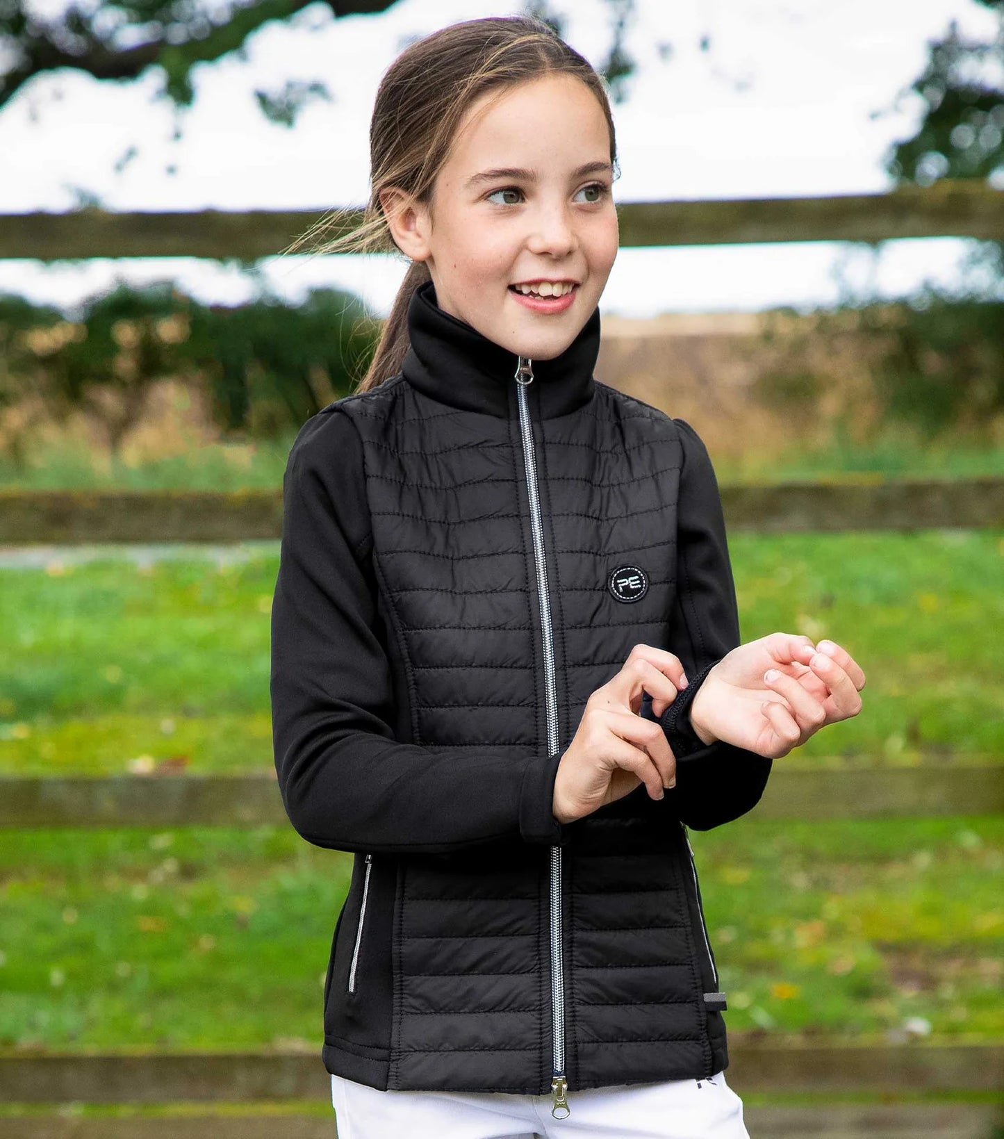 Veste d'équitation hybride PREMIER EQUINE pour fille Mini Elena, 2 coloris