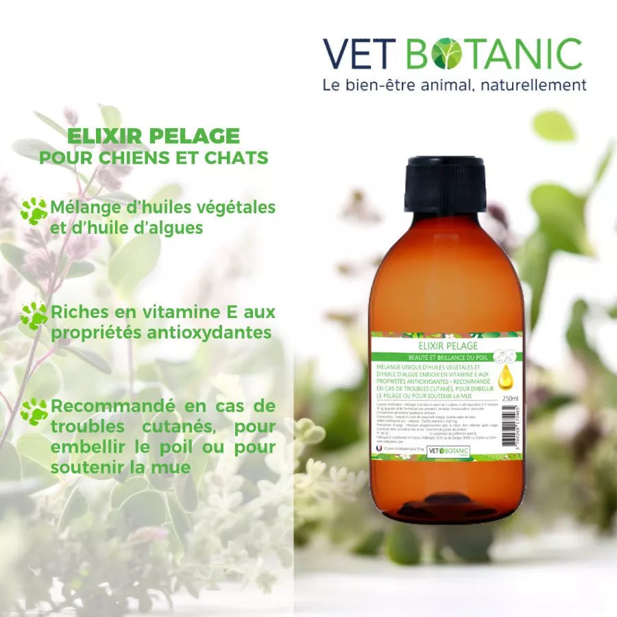 ELIXIR PELAGE – Beauté et brillance du poil du chien et du chat