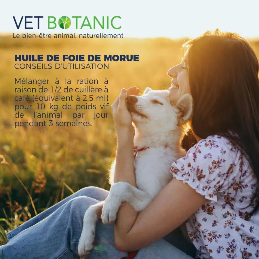HUILE DE FOIE DE MORUE – Vitalité et mue chiens et chats