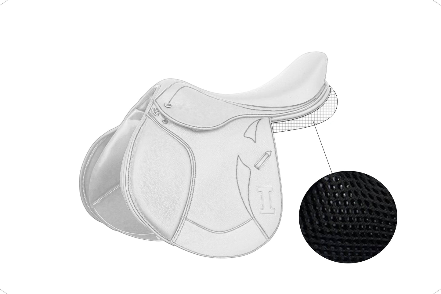 Selle de saut doublée Ikonic "Light" personnalisable