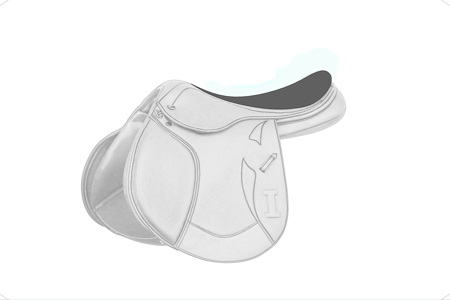 Selle de saut doublée Ikonic "Light" personnalisable