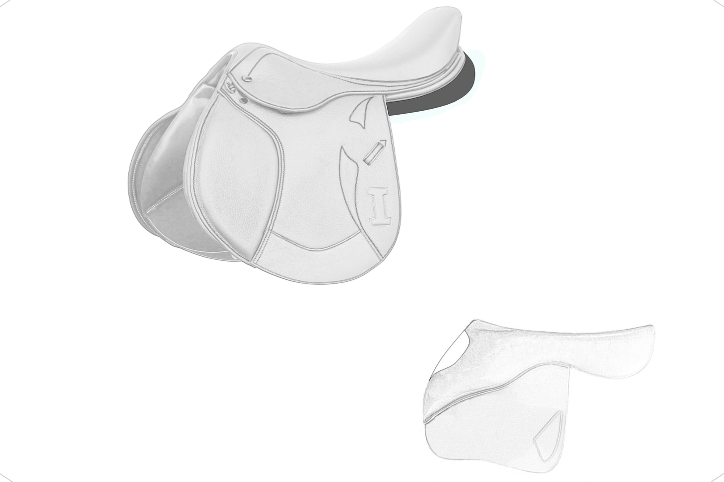 Selle de saut doublée Ikonic "Light" personnalisable