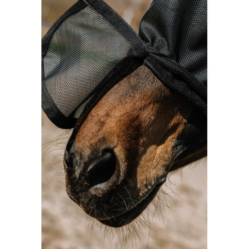 Masque anti-mouches anti-UV EQUITHÈME - Protec avec Cerceau