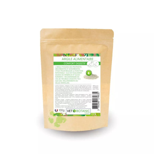 ARGILE ALIMENTAIRE – Confort digestif (gaz, ballonnements ou selles ramollies) du chien et du chat