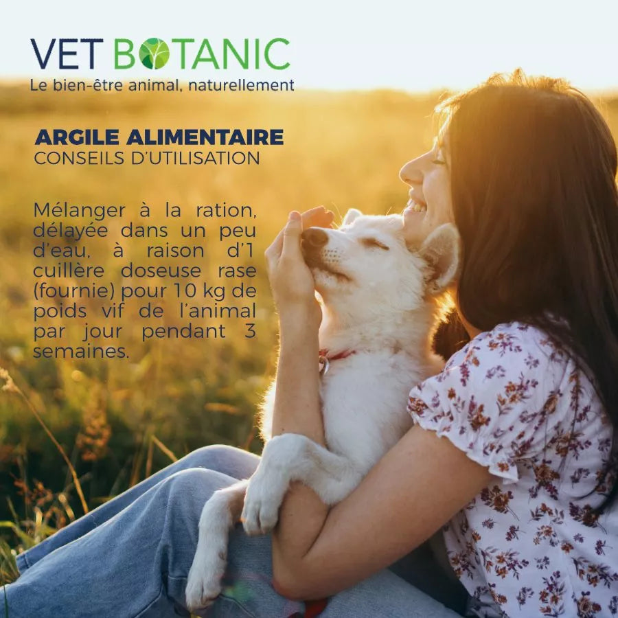 ARGILE ALIMENTAIRE – Confort digestif (gaz, ballonnements ou selles ramollies) du chien et du chat