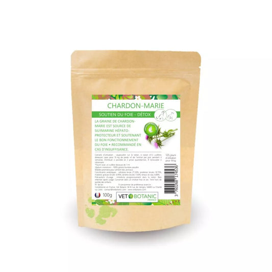 CHARDON-MARIE Graine pure en poudre – Soutien du foie et détox chiens et chats