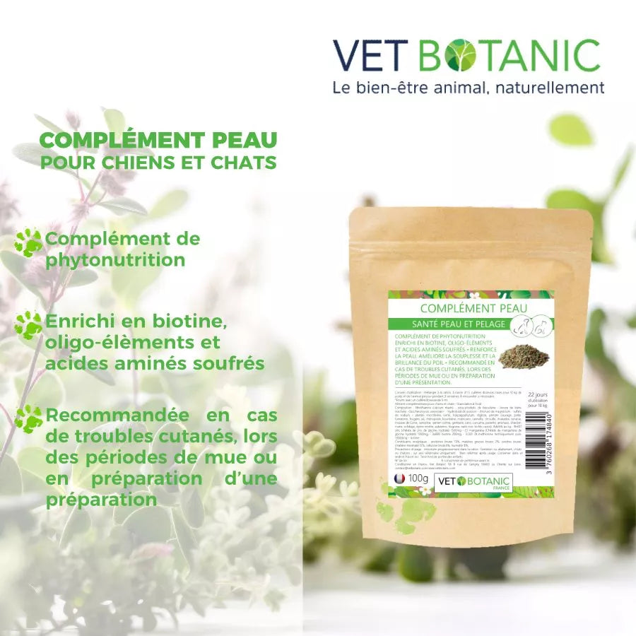 COMPLEMENT PEAU – Beauté de la peau et du pelage chez le chien et le chat