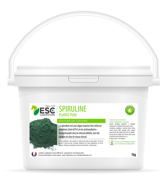 SPIRULINE ESC – Soutien de l’effort et de l’organisme cheval – Plante pure