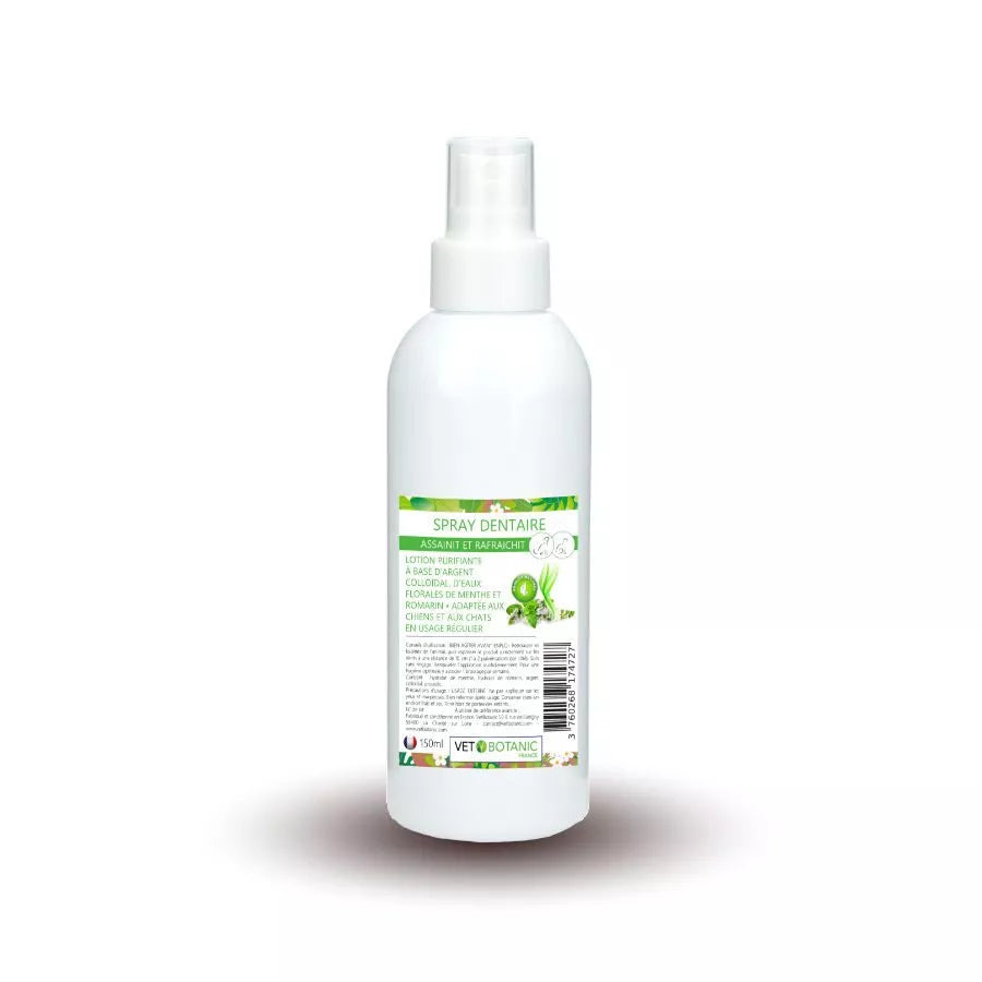 SPRAY DENTAIRE EAUX FLORALES CHIENS ET CHATS – Assainit et rafraichit